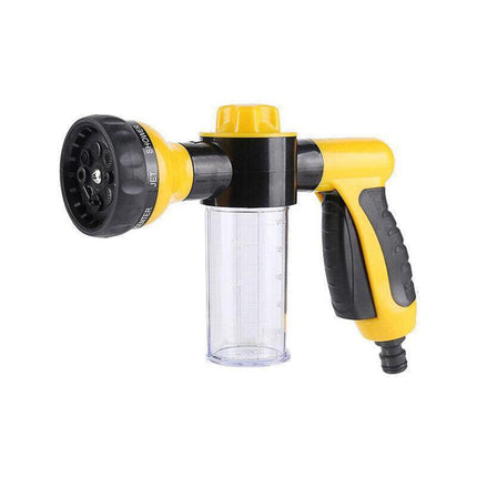 Washing Nozzle Plant Pet Hose 8-Mode Garden Car Water Foam Sprayer Soap Dispenser - Green.