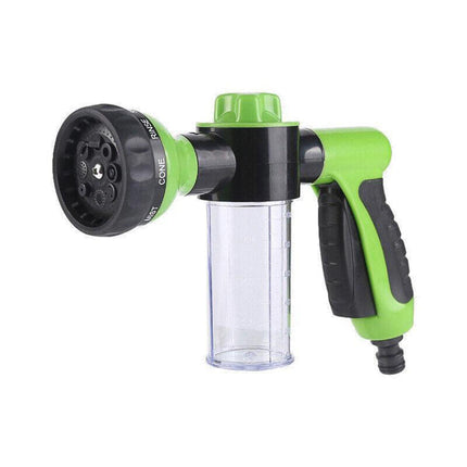 Washing Nozzle Plant Pet Hose 8-Mode Garden Car Water Foam Sprayer Soap Dispenser - Yellow.
