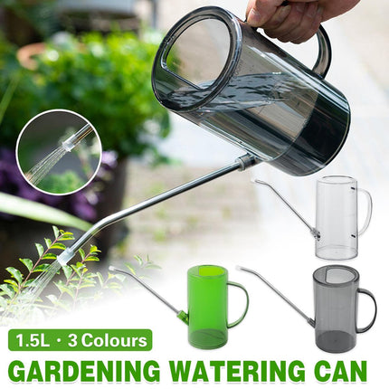 Watering Can Long Spout For Indoor Outdoor Garden Potted Plants Flowers Use - Green.