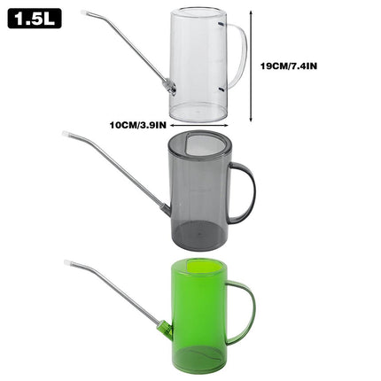 Watering Can Long Spout For Indoor Outdoor Garden Potted Plants Flowers Use - Green.