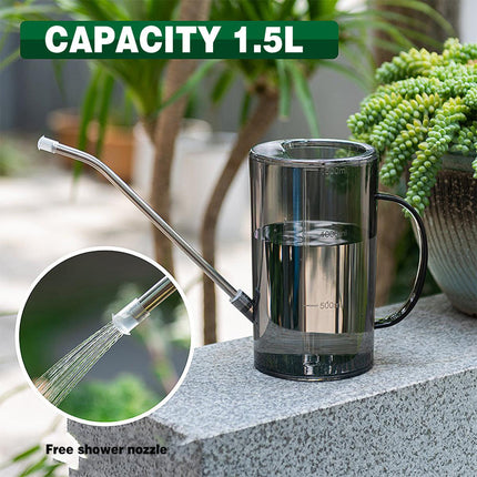 Watering Can Long Spout For Indoor Outdoor Garden Potted Plants Flowers Use - Green.