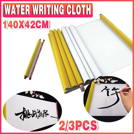 2-3PCS Chinese Magic Cloth Water Paper Calligraphy Fabric 1.4m Reusable Practice - 3x.