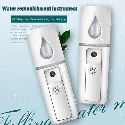 L2 Mini Nano Facial Mister With Top Mirror Rechargeable Cool Mist Sprayer  Au - Pink.