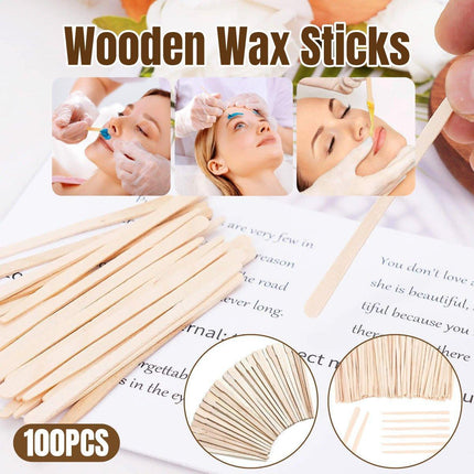 100pcs Beauty Shaving Wands Hair Removal Eyebrow Razors for Salon and Home Use - Flat.