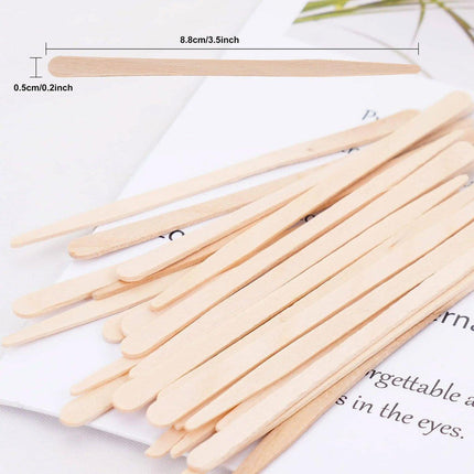 100pcs Beauty Shaving Wands Hair Removal Eyebrow Razors for Salon and Home Use - Flat.