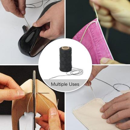 260m 150D Leather Sewing Waxed Thread Hand Stitching Craft Repair Cords 4Colours - Brown.