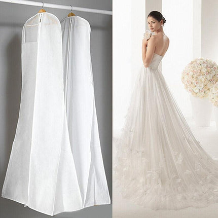 White Extra Large Wedding Dress Bridal Gown Garment Breathable Cover Storage Bag.
