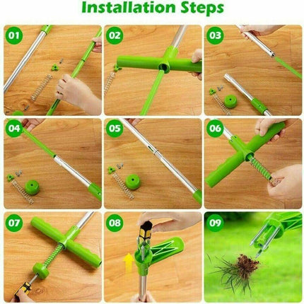Weed Puller Garden Golves Claws Weeder Twister Twist Pull Lawn Root Remover Tool.