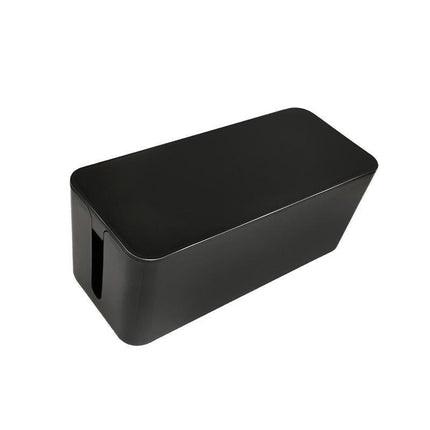 Large Cable Wire Storage Box Case Cord Management Socket Tidy Organizer with Lid - White M.