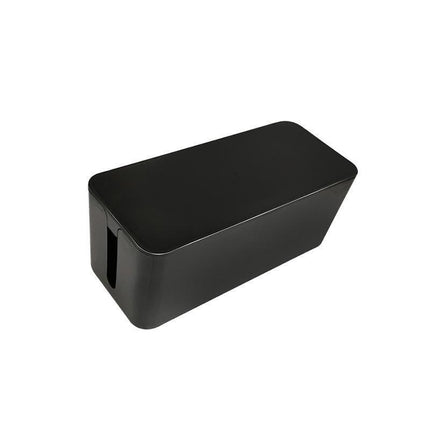 Large Cable Wire Storage Box Case Cord Management Socket Tidy Organizer with Lid - White S.
