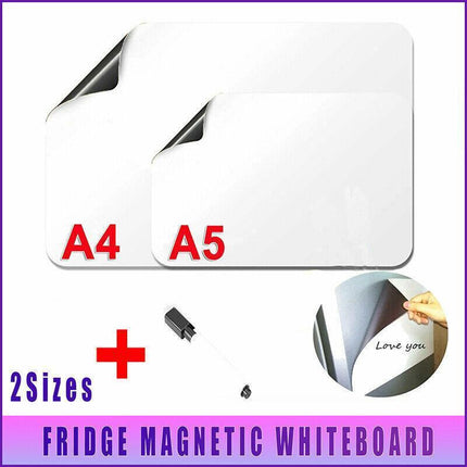 Whiteboard for Fridge A4 A5 with Marker Pen Memo and Reminder Use - A4 1PCS+1PCS Maker.