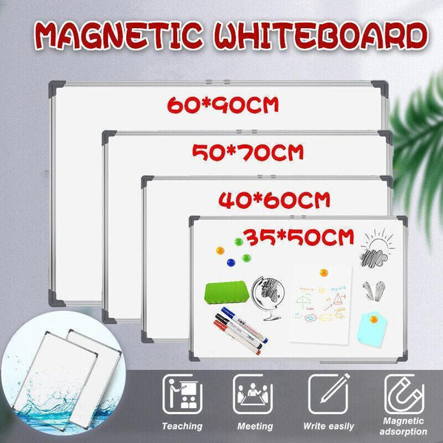 Portable Magnetic Home And Office Board Whiteboard 4 Sizes Marker Eraser Button - Whiteboard Accessories.