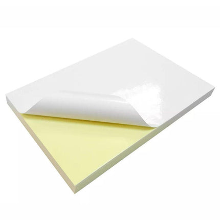 A4 Self Adhesive Sticker Paper Sheet Label Laser Inkjet Print Mailing Address - White Glossy 2x1 *20 PCS.