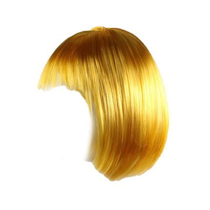 Short Bob Wig with Bangs for Women Synthetic Cosplay Party Hair in 14 Colours - Dark Pink.