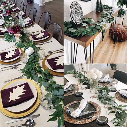 Artificial Eucalyptus Garland 2m Green Vine Fake Plant Home Decoration Rattan.