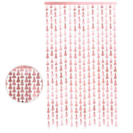 Metallic Tinsel Curtain 2m x 1m Hens Party Backdrop Foil Fringe Hanging Decor - Purple.