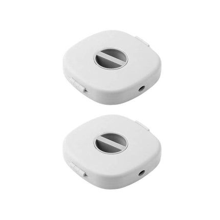 Case Cord Tangle Free Organizer Portable Earphones Manager Wire Winder Cable - White*1.