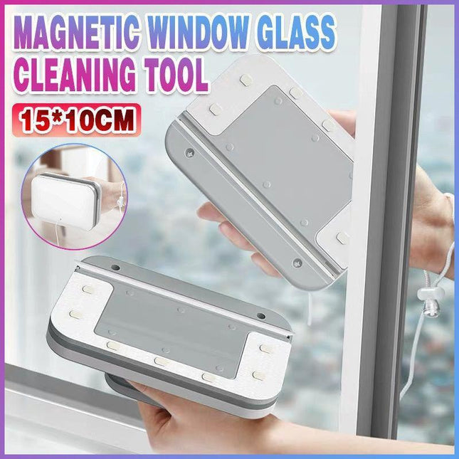 Magnetic Window Glass Cleaning Tool Double Side Glass Cleaner Brush Wiper Home.