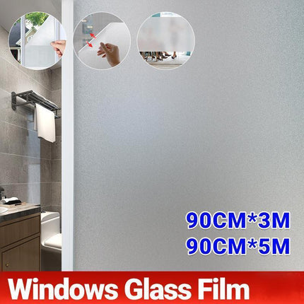 3/5M Sand Blast Clear Privacy Frosted Frosting Windows Glass Film Removable - 90cm×3M.