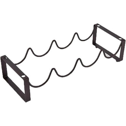 Iron Wine Rack Bottle Holder Metal Display Stand Tabletop Decorative Storage - Brown.