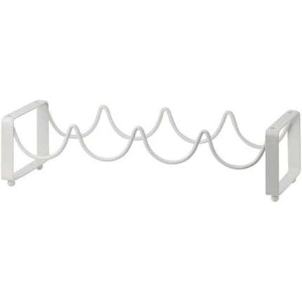 Iron Wine Rack Bottle Holder Metal Display Stand Tabletop Decorative Storage - White.