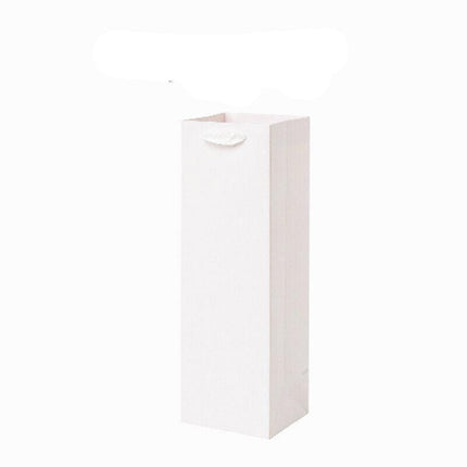 Reusable Wine Bottle Gift Bags Kraft Paper with Handles in White Kraft Black - Kraft.