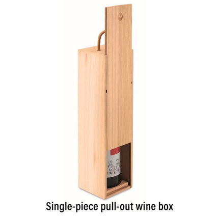 6pcs Red Wine Wooden Gift Box Packaging Storage Box for Wine Bottle Gifts - Double clamshell.