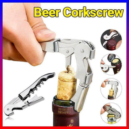 Waiters Friend Corkscrew Stainless Steel Wine Bottle Opener Screw Knife Bar.