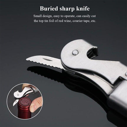 Waiters Friend Corkscrew Stainless Steel Wine Bottle Opener Screw Knife Bar.
