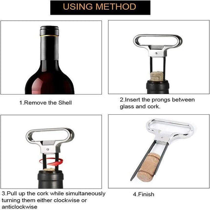 Stainless Steel Wine Cork Puller Opener for Fragile or Damaged Corks.