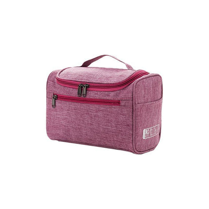 Womens Cosmetic Bag Make Up Case Travel Toiletry Wash Organiser Vanity Nail Box - Wine Red.