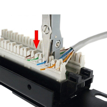 Network Cable Punch Down Tool with Hook and Blade for RJ45 RJ11 Cat5e Cat6.