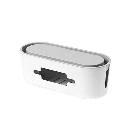 Cable Power Management Storage Box Socket Wire Tidy Organiser Hide Case - Grey.