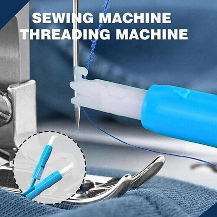 3x Automatic Needle Threader -Insertion Handle Tools Sewing Machine - White.