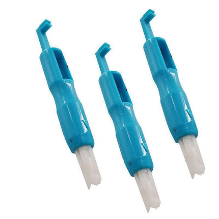 3x Automatic Needle Threader -Insertion Handle Tools Sewing Machine - White.
