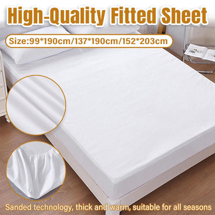 Waterproof Mattress Protector Fitted Sheet Bed Cover for Single King Single Double Queen - 137x190cm.