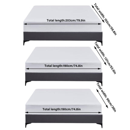Waterproof Mattress Protector Fitted Sheet Bed Cover for Single King Single Double Queen - 152x203cm.