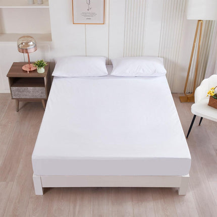 Waterproof Mattress Protector Fitted Sheet Bed Cover for Single King Single Double Queen - 152x203cm.