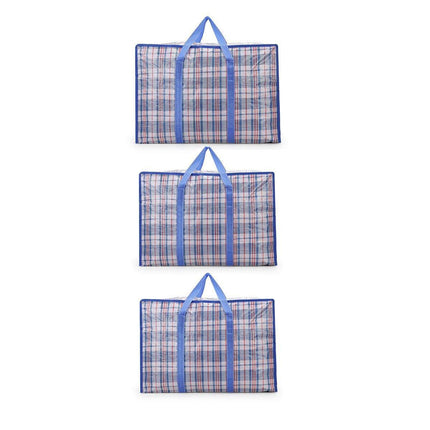 10PCS Large Waterproof Moving Packing Bags Woven Storage Luggage Quilt Bags - Medium.