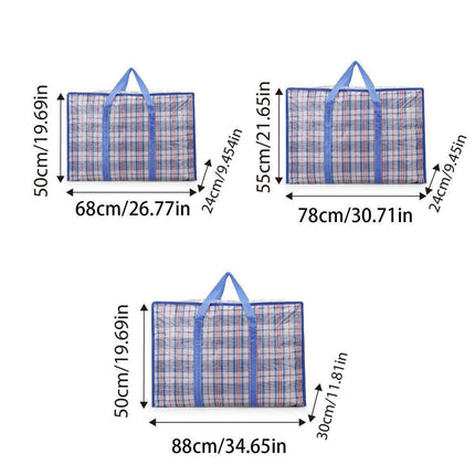 10PCS Large Waterproof Moving Packing Bags Woven Storage Luggage Quilt Bags - Medium.