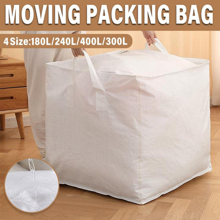 Large Capacity Moving Bag Packing Quilt Storage Luggage Clothing Organizer Tote - 180L.