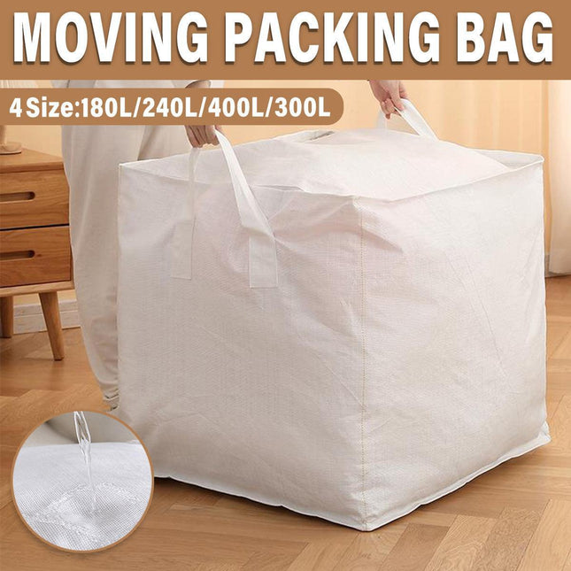 Large Capacity Moving Bag Packing Quilt Storage Luggage Clothing Organizer Tote - 180L.