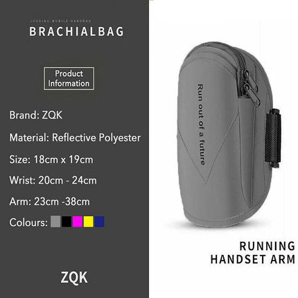 Universal Outdoor Sports Armband Case Phone Holder Gym Running Jogging Arm Band - Yellow.