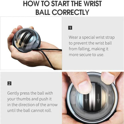 Led Wrist Ball Trainer Relax Gyroscope Ball Muscle Power Ball Gyro Arm Exerciser.