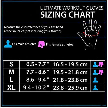 Weight Lifting Training Gloves Women Men Fitness Sports Body Building Gym Gloves - XL.