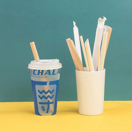 1000-2000pcs Colourful Paper Drinking Straws FOIL Metallic Party - Kraft-12*200mm 1000PCS.