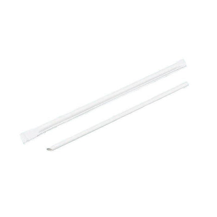 1000-2000pcs Colourful Paper Drinking Straws FOIL Metallic Party - White-12*200mm 1000PCS.