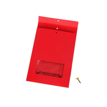 10PCS Snowflake Kraft Paper Candy Bag with Window Biscuit Self Standing Food Bag - Red.