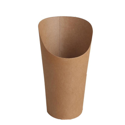 French Fries Holder Kraft Paper Cups Holder Disposable Paper Cups - 22OZ.