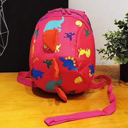 Kids Safety Harness Backpack Toddler Leash Dinosaur Bag Child Anti Lost - pink.